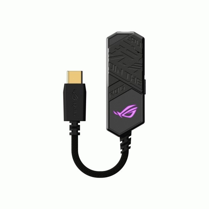 ASUS ROG Clavis USB-C to 3.5 mm Gaming DAC With AI Noise-Canceling Mic