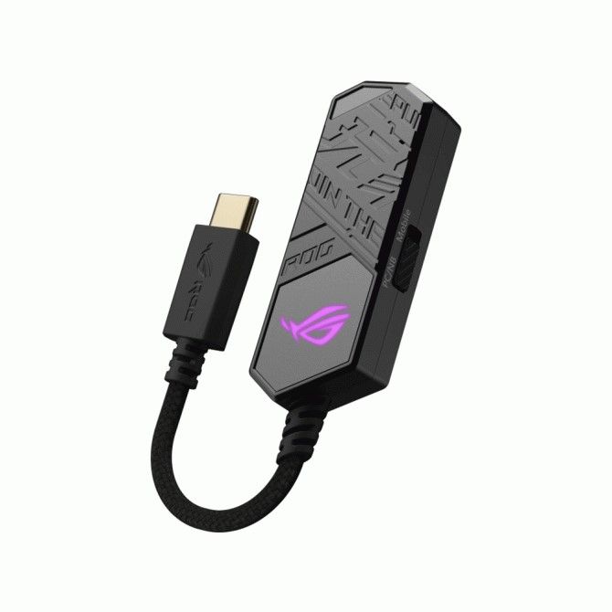 ASUS ROG Clavis USB-C to 3.5 mm Gaming DAC With AI Noise-Canceling Mic