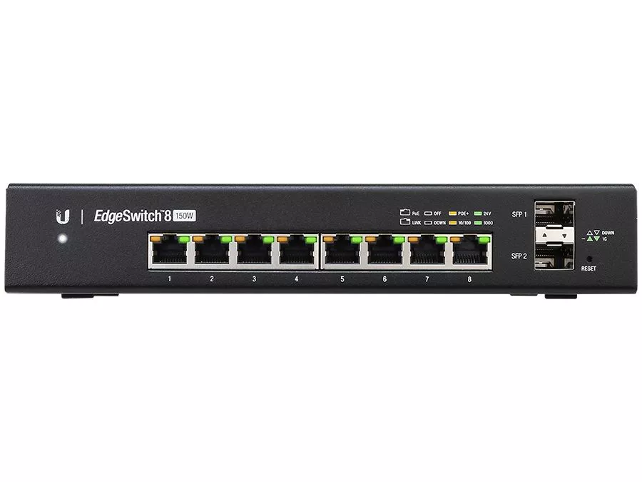 Ubiquiti UISP EdgeSwitch 8 Port PoE 150W 2SFP | ES-8-150W