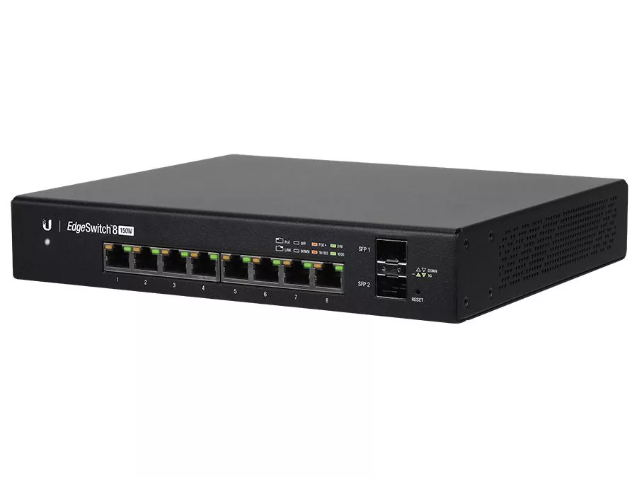 Ubiquiti UISP EdgeSwitch 8 Port PoE 150W 2SFP | ES-8-150W