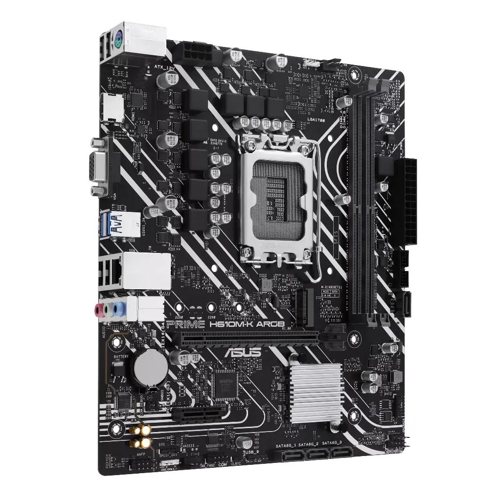 Asus H610 LGA1700 Micro-ATX 2X DDR5 Motherboard PRIME-H610M-K-ARGB 