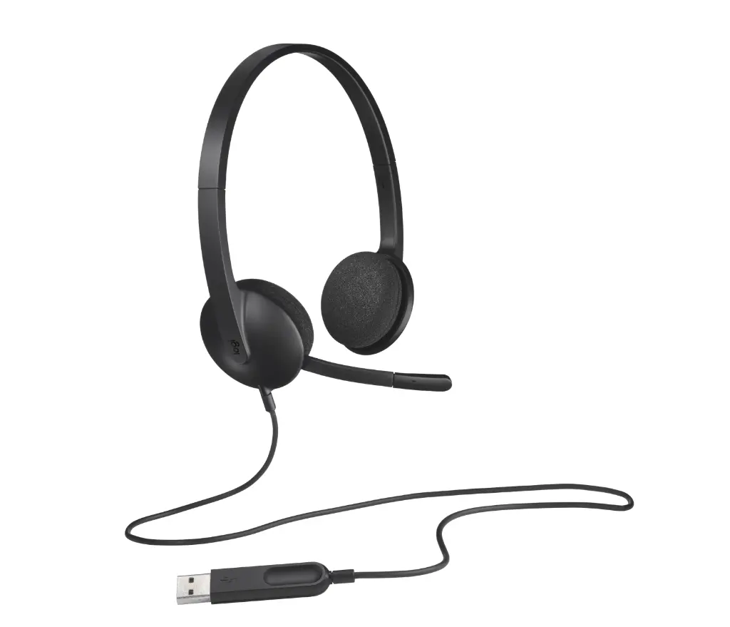 Logitech H340 Black Computer Stereo USB Headset 981-000475