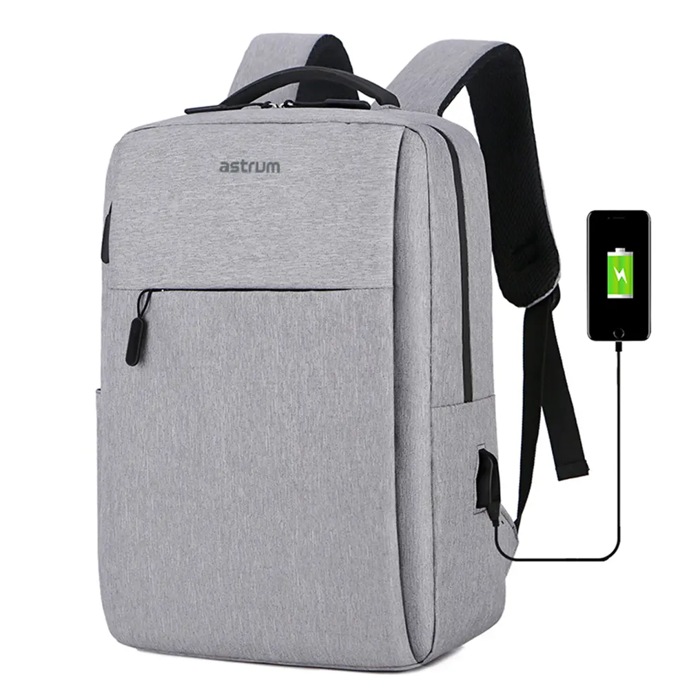 Astrum LB200 BACKPACK OXFORD 15″ USB GREY