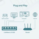 TP-Link 5 Port Unmanaged Desktop Switch LS1005