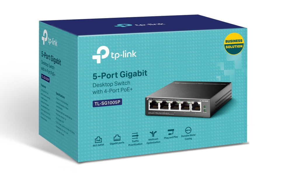 TP-Link 5 Port Gigabit Unmanaged Desktop POE Switch TL-SG1005P