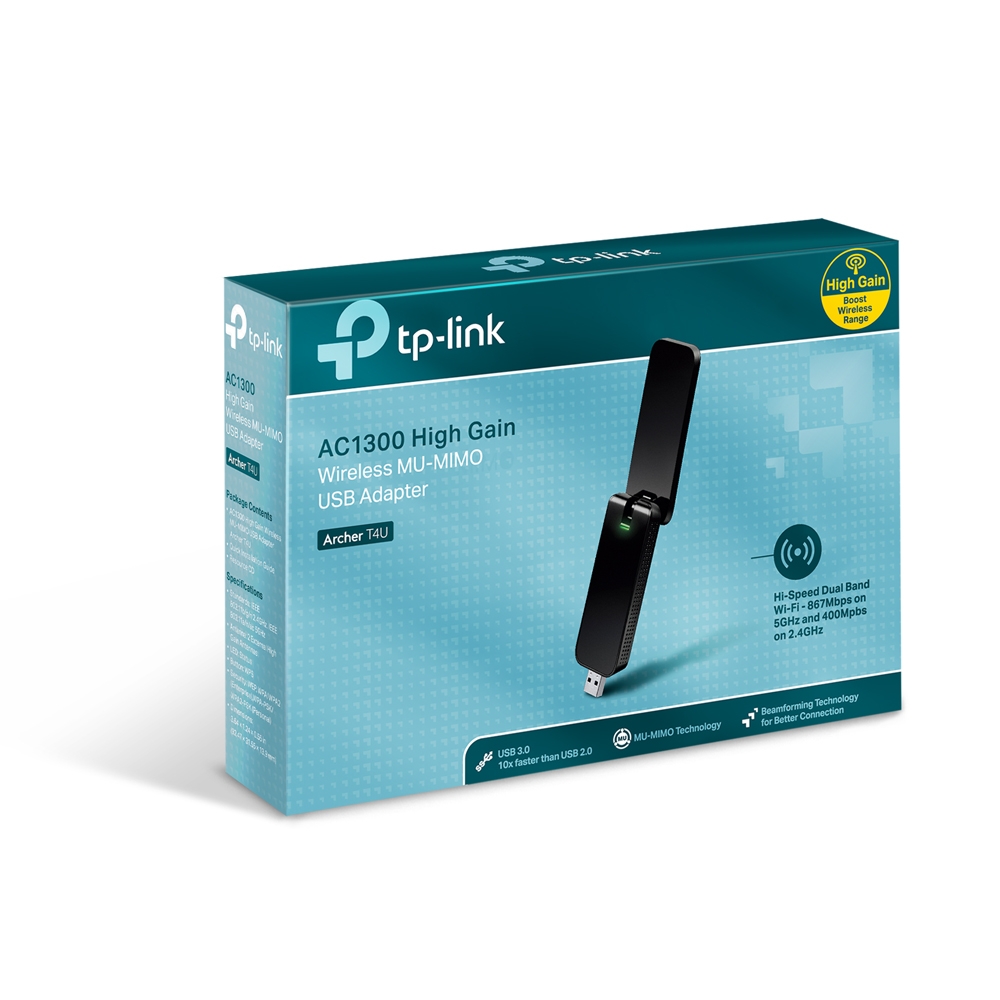 TP-LINK T4U AC1300 Wireless Dual Band USB Adapter ARCHER-T4U