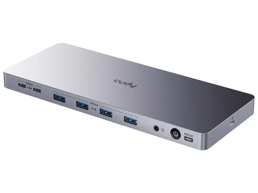 Cudy Dual 4K 10Gbps USB-A & USB-C Gigabit Ethernet Docking Station | CS700