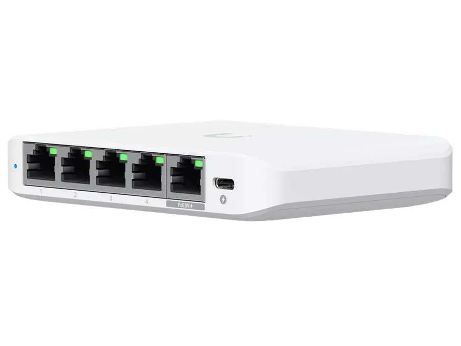 Ubiquiti UniFi Flex Mini 2.5Gbps 5 Port Switch with PoE Input | USW-Flex-2.5G-5-EU