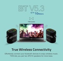 SP210 Bluetooth DSP Speaker, 25W TF LED Display TWS AUX MIC IP6