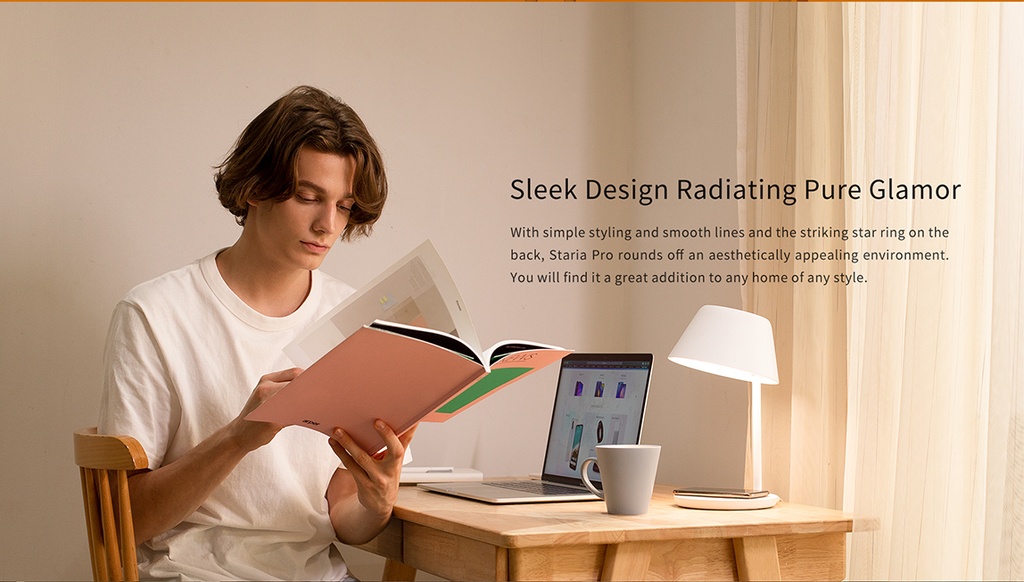 Yeelight Staria Bedside Lamp PRO with built in wireless charger