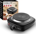 SOKANY SINGLE SOLID PLATE STOVE BLACK
