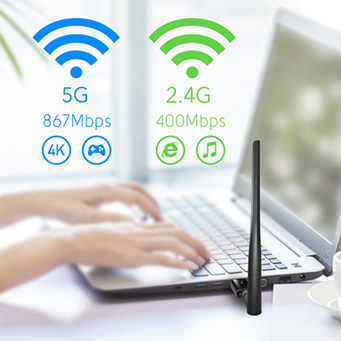 Cudy AC1300 High Gain USB Wi-Fi Adapter (WU1400)