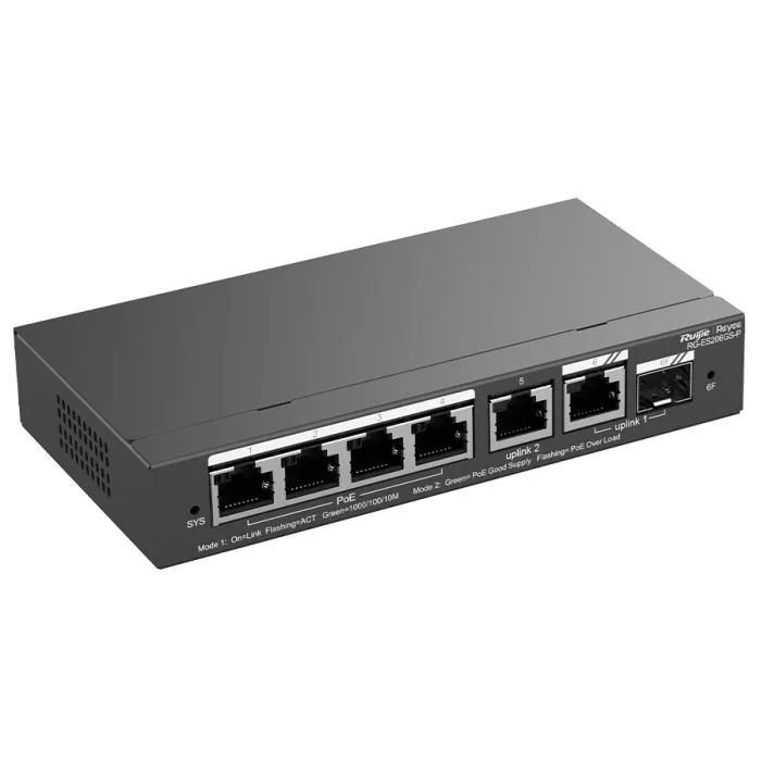 Reyee 5 Port Gigabit with 4 PoE 54W Smart Managed Switch | RG-ES205GC-P