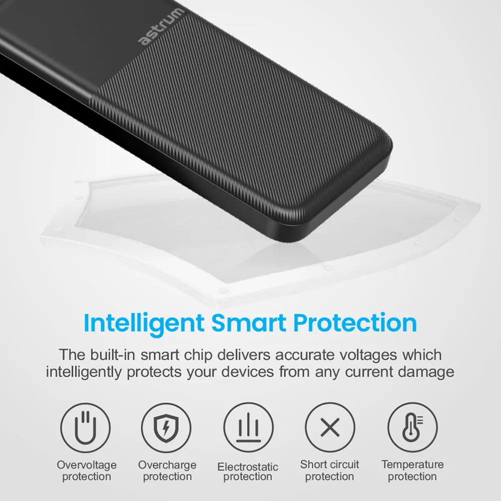 PB105 Dual USB Ultra Slim Fast Charge Power Bank 10000mAh 