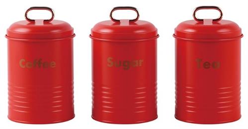 Totally 4pc Bread Bin Combo Color Red 