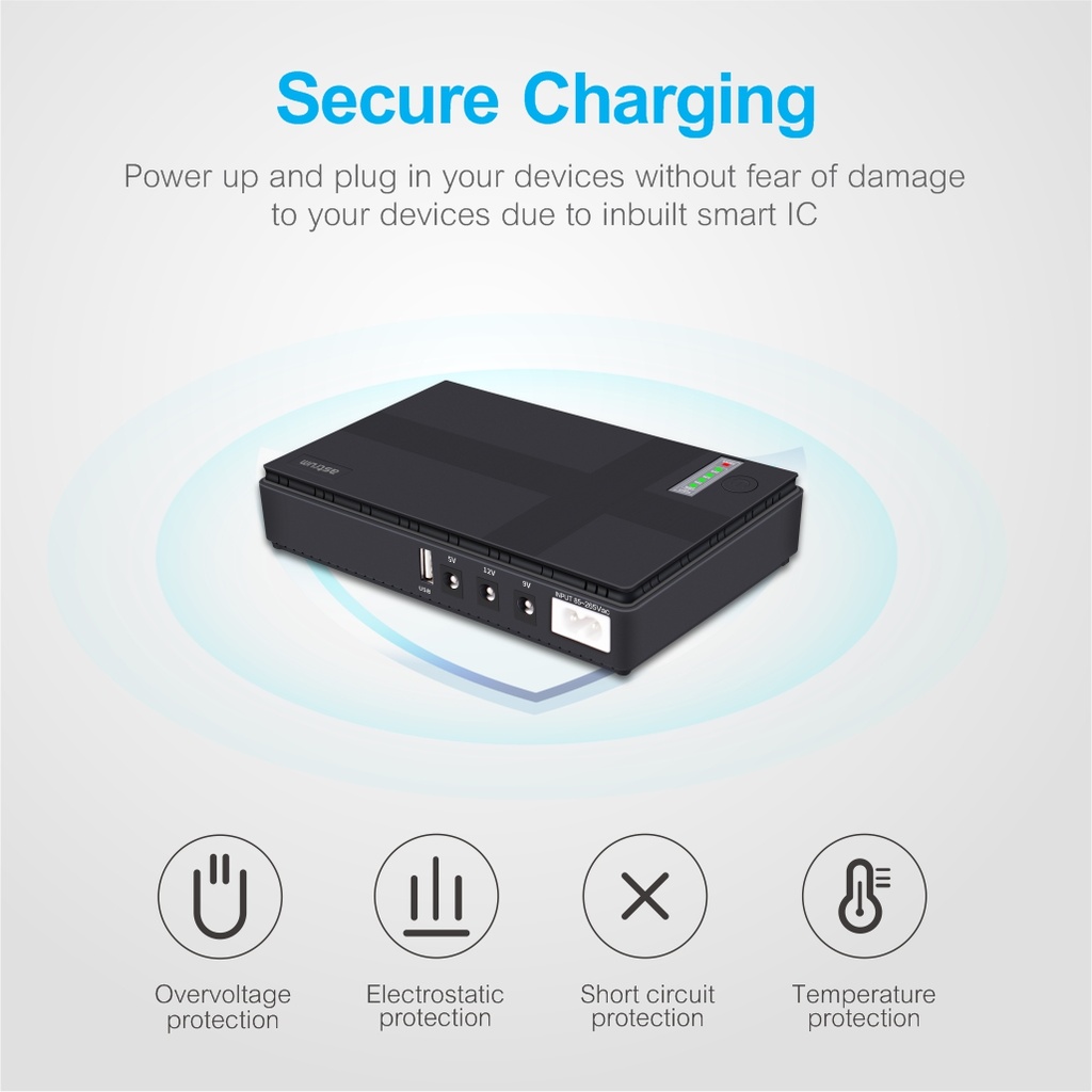 PB070 10400mAh 18W Mini UPS Power Bank