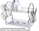 Casey 2 Layer 43cm Stainless Steel Large Dish Rack