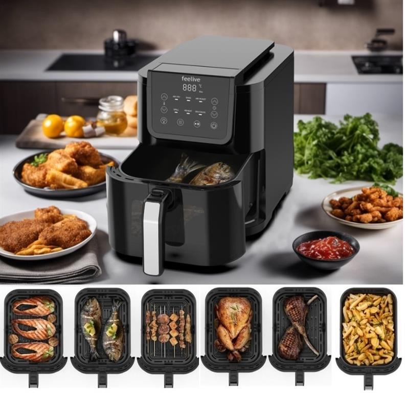 Feelive 5 Litre Stylish Design Air Fryer | AFT05017M-GS