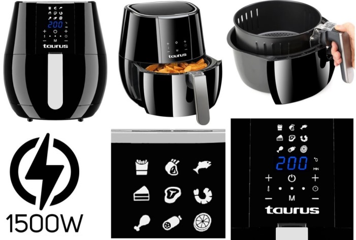 Taurus 3.6L Air Fryer Digital Black with Timer 1400w | 973950