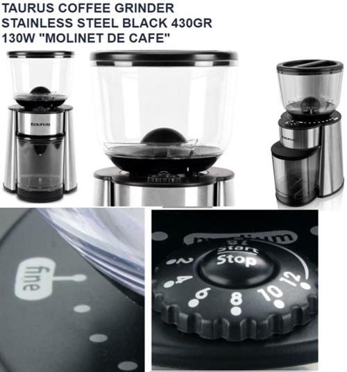 Taurus Stainless Steel Coffee Grinder 430gr 130w | 908120A
