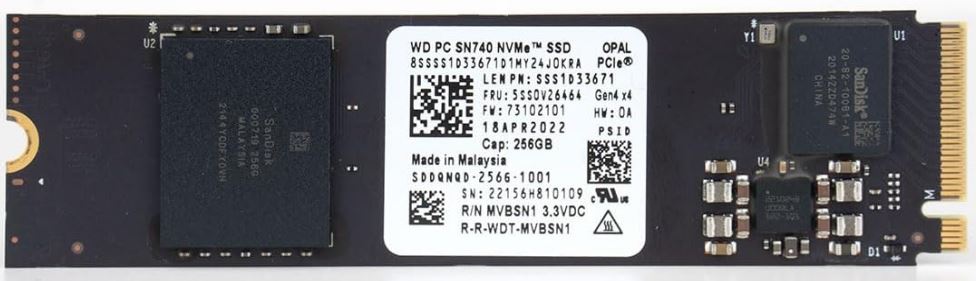 HP Western Digital M.2 2280 NVMe PCIE OEM SSD 256GB N09760-0E1