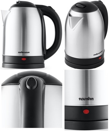 Mellerware Kettle Dual Wall 360 Degree Cordless Stainless Steel Black | 22330BK