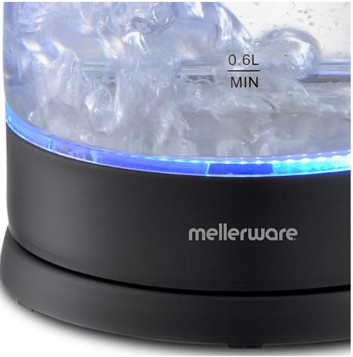 Mellerware Kettle Dual Wall 360 Degree Cordless Stainless Steel Black | 22330BK