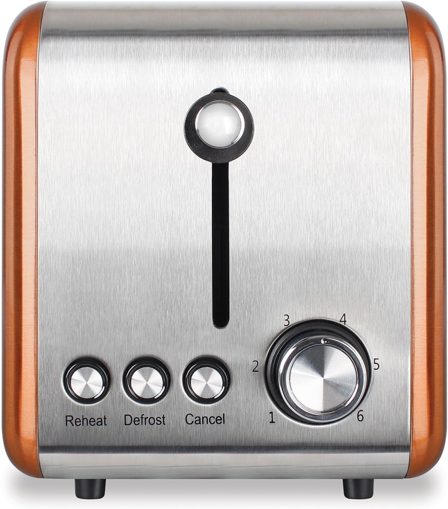 Mellerware Stainless Steel Copper 2 Slice Toaster and 1.8L | 46042CO
