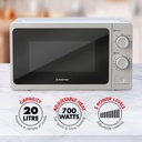  Bennet Read 20L Manual Microwave White | KMW114
