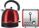 Mellerware Stainless Steel Red Toaster and Kettle Combo Set | 46042RD