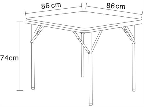 Vytal Foldable Square Serving Table 86cm White | EB3434FSTWHT