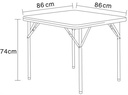 Vytal Foldable Square Serving Table 86cm White | EB3434FSTWHT