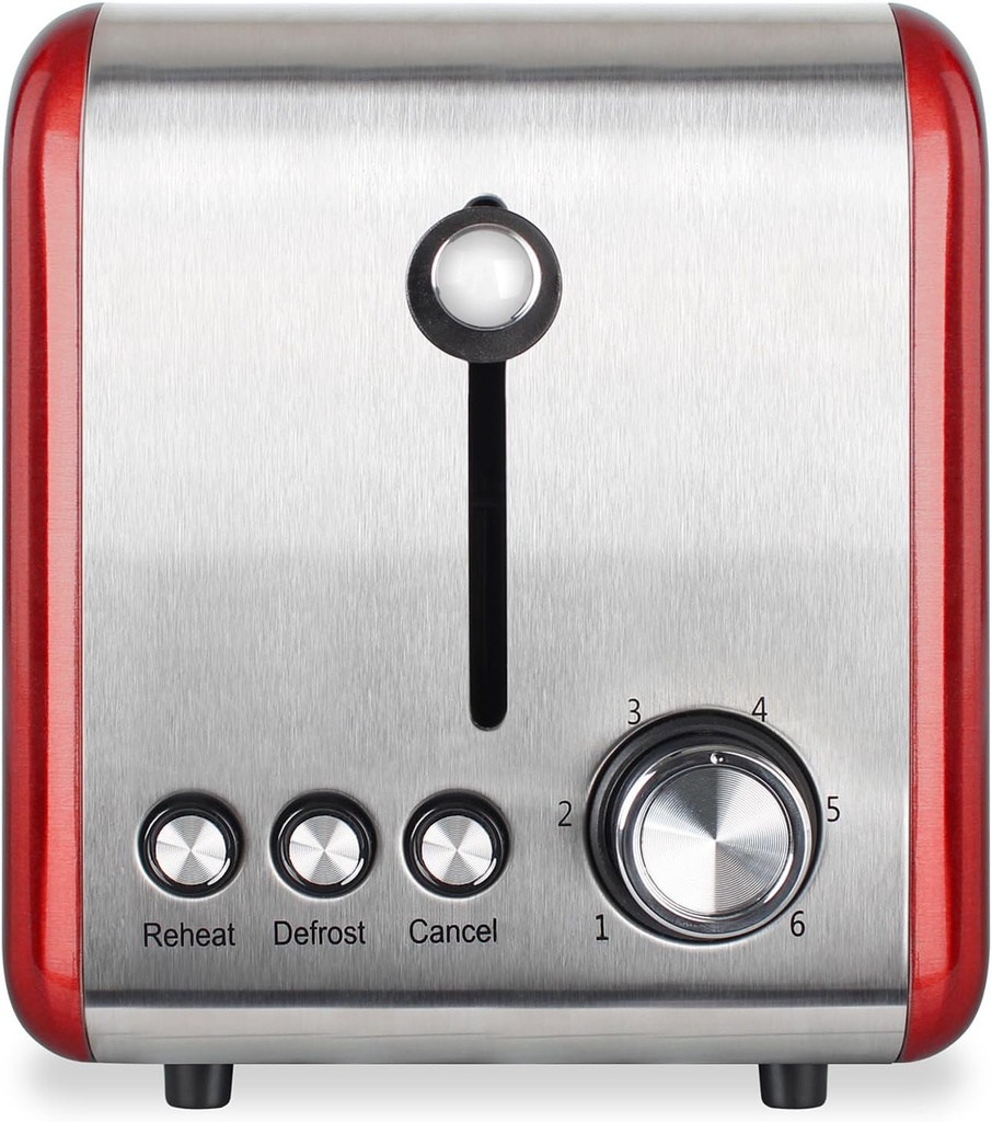 Mellerware Stainless Steel Red Toaster and Kettle Combo Set | 46042RD