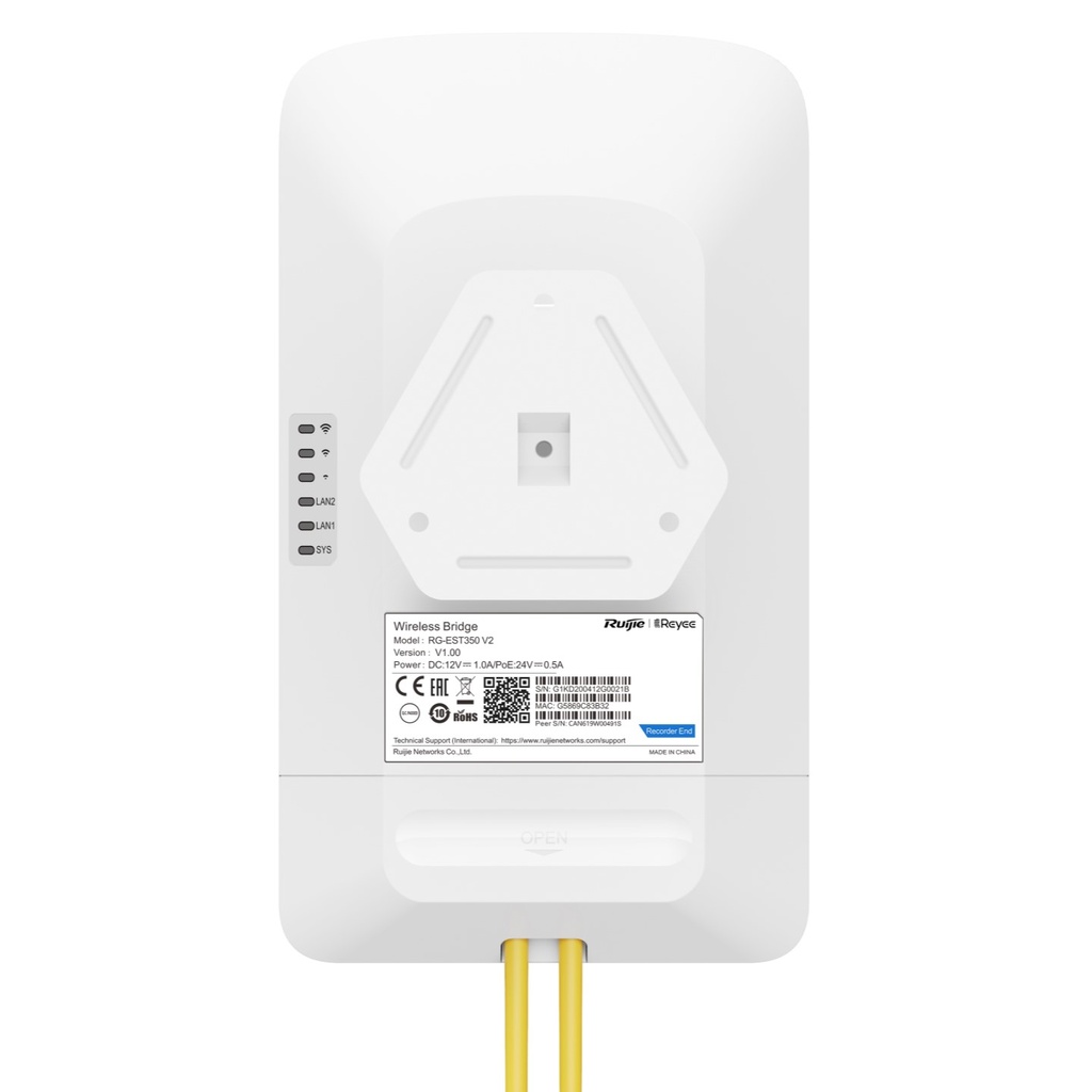 RG-EST350 V2, 5GHz Dual-stream 802.11ac 5KM Wireless Bridge