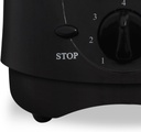 Mellerware 4 Slice Plastic Black Toaster 1300W Hot Slice | 24441