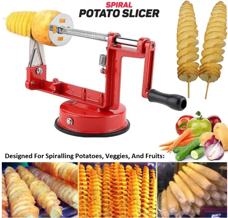 Casey Manual Spiral Potato Slicer Red | CSY-2855-2