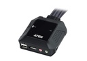 Aten USB 2-Port DisplayPort Cable With Remote Port Selector KVM Switch