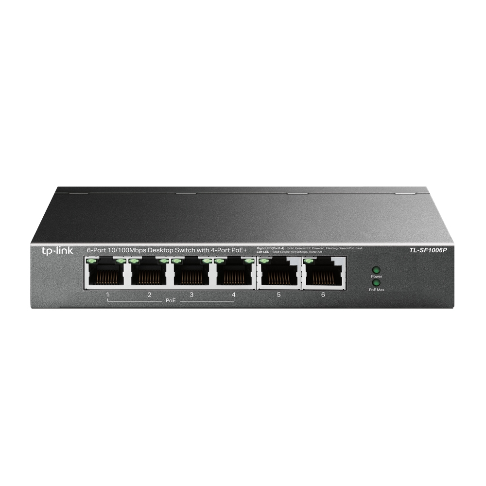 TP-Link 6 Port Unmanaged POE Desktop Switch TL-SF1006P