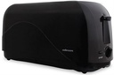 Mellerware 4 Slice Plastic Black Toaster 1300W Hot Slice | 24441