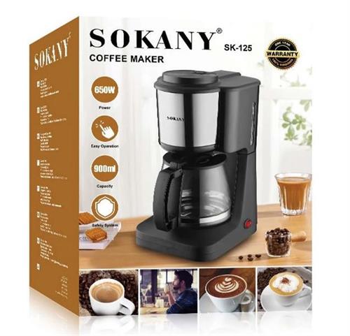 Sokany Black & Silver 900ml Coffee Maker | CSYSK125