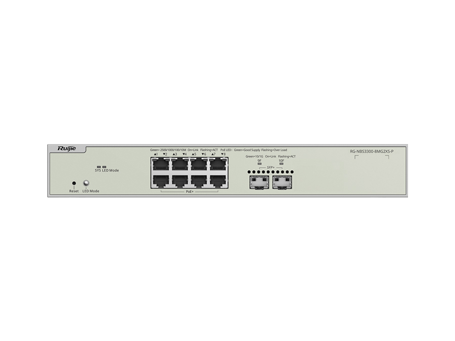 Reyee RG‑NBS8P2XS 8‑Port 2.5G PoE Switch