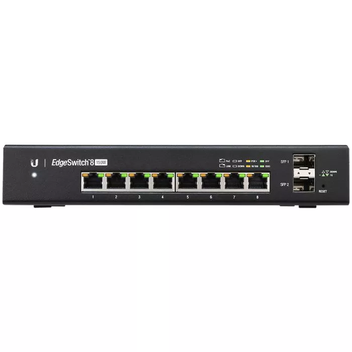 Ubiquiti UISP EdgeSwitch 8 Port PoE 150W 2SFP | ES-8-150W