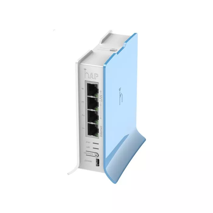 MikroTik hAP Lite Tower 4 Port Ethernet 300Mbps WiFi 4 Router | RB941-2nD-TC