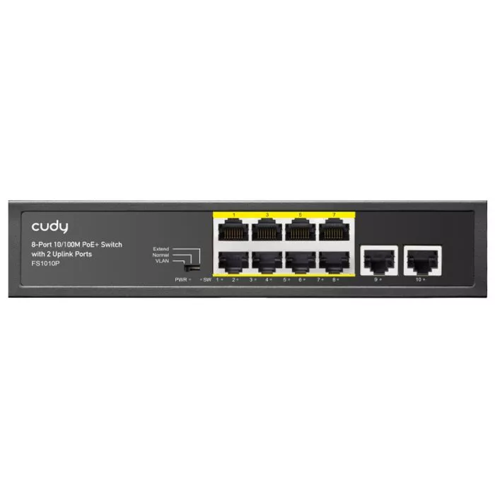 Cudy 8 Port Fast Ethernet PoE 115W 2 Gigabit Switch | FS1010PG