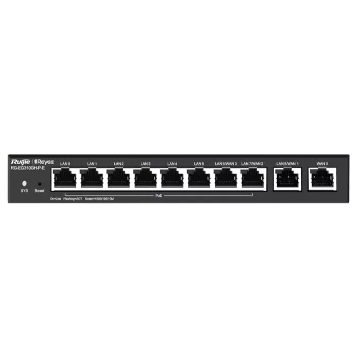 Reyee 10 Port Gigabit 4 WAN 8 PoE 110W Cloud Router | RG-EG310GH-P-E