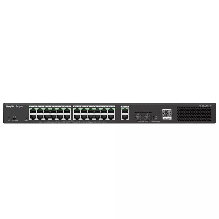 Reyee 26 Port Gigabit with 24 PoE 370W 2SFP Smart Managed Switch | RG-ES228GS-P