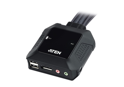 Aten USB 2-Port DisplayPort Cable With Remote Port Selector KVM Switch