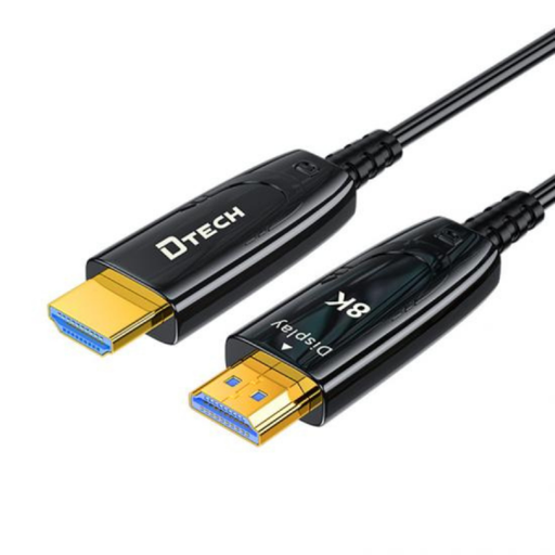 DTECH 8K Optical Fiber HDMI Cable - 50m | HDM-CAB-FIB-50M-8K