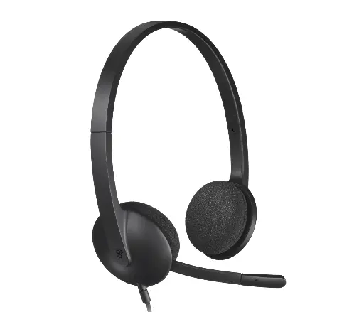 Logitech H340 Black Computer Stereo USB Headset 981-000475