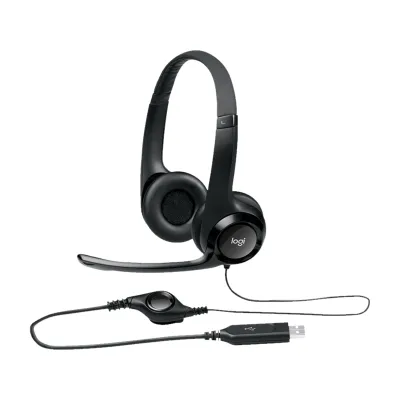 Logitech H390 Black Computer Stereo USB Headset 981-000406